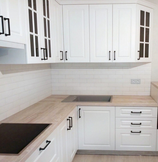 Белый кухонный гарнитур-Кухня МДФ в ПВХ «Модель 302»-фото5